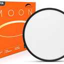 TALOYA 18.2 Inch LED Ceiling Light Fixture,3000K/4000K/6500K Selectable with Back Light, 36W Black Dimmable LED Flush Mount Ceiling Light for Hotel, Bedroom, Living Room,Office, Memory Function