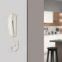 Corded White Wall Phone, TelPal Small Analog Wall Telephone for Seniors Home, Single Line Trimline Landline Phones, No AC Power or Battery Required