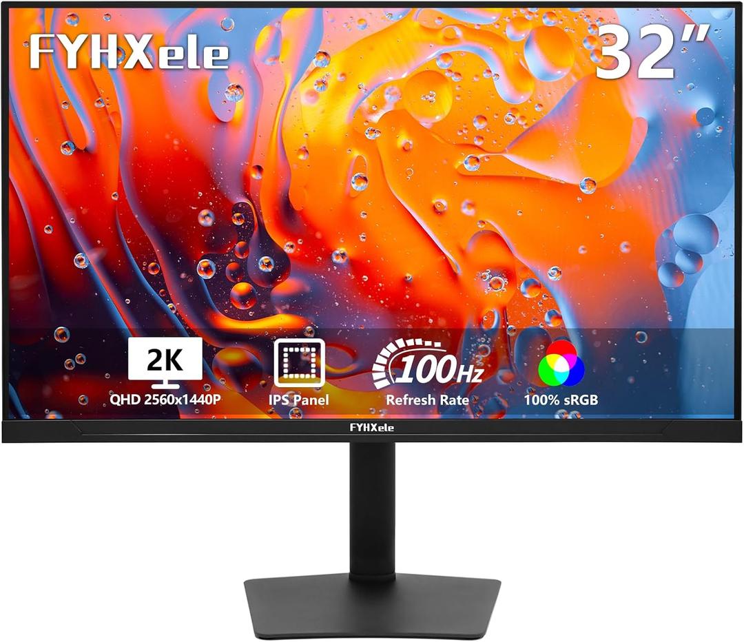 FYHXele 24 Inch Touchscreen Monitor, IPS FHD 1080P Touch PC Display, 100Hz, LED Backlit Multi-Touch Monitor, VESA, HDMI & VGA & USB Computer Touch Screen for Gaming, Business, Warehouse, Bar, Gym