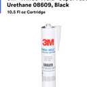 3M 08609 Window-Weld Super Fast Urethane Windshield Adhesive, High-Strength Fast-Curing One-Part Auto Glass Sealant, 10.5 fl oz (310 mL) Cartridge, Black