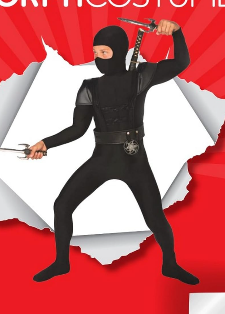 Morph Kids Ninja Costume, Ninja Costume for Boys, Halloween Costume for Boys
 S