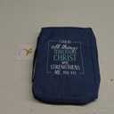 Christian Art Gifts Men/Women's Bible Cover I Can Do All Things Philippians 4:13, Blue/Turquoise Canvas, Large