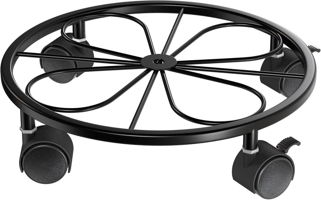 1 Pack Rolling Plant Stands with Wheels - 10.24" Plant Caddy, 360 Rotatable and Lockable Plant Rollers, 80LB Weight Capacity, Plant Dolly for Moving Plant Wine Barrels Heavy Objects.