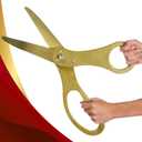 Gold Ceremonial Ribbon Cutting Scissors Giant  20 Ribbon Cutting Scissors with Golden Blades & Handles for Special Events Inaugurations and Business Openings