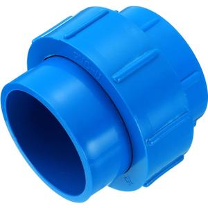 uxcell 2.5" Union PVC Coupling Pipe Fitting (Socket x Socket) PVC Slip Union Coupling Adapter Schedule 40, EPDM O-Ring, Blue