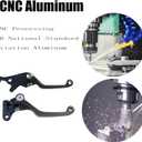 Motorcycle Billet Foldable Brake Clutch Lever Handle CNC Aluminum Pivot for TRX400EX TRX 400 EX 1999-2008 Dirt Pit Bike (Black)