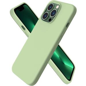 ORNARTO Compatible with iPhone 13 Pro Case 6.1, Slim Liquid Silicone 3 Layers Full Covered Soft Gel Rubber Case Cover 6.1 inch-Matcha