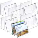 23 Pack Acrylic Brochure and Card Holder Stand, 4x9 Inch Clear Brochure Holder Stand with Heavy Base for Tabletop, Counter, Desk, Flyers, Menus, Postcards, acrylic brochure holder for Office, Restaurant, Retail