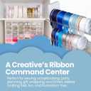 ArtBin Ribbon Storage Rack | Ribbon Spool Holder | Ideal for Craft Rooms & Studios, Gift Wrapping Stations, Small Craft Shops, Boutiques - White