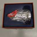 LARAINE Christmas Ornament Bell 2025 Silver Jingle Bell Hanging Ornament with Golden Metal Tag for Christmas Tree Decorations Engraved Metal Bell (Heart Tag (2025))