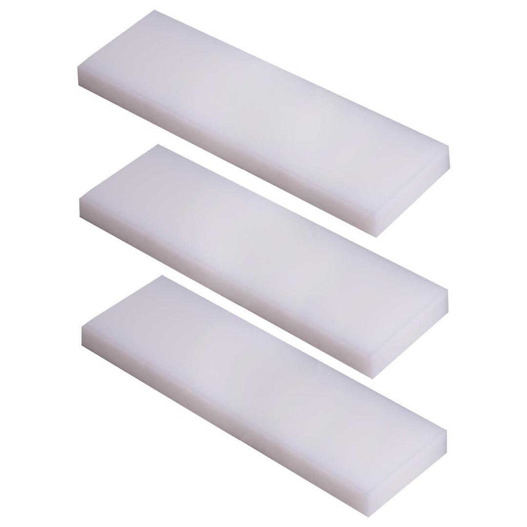 High Density Polyethylene Sheets HDPE Plastic Sheet Board for DIY, Heavy Duty Industry, 3/4" Thick,Size 3"x 12", White Color