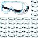 Yunsailing Protective Safety Goggles Lab Over Glasses Clear Anti Fog Eye Protection Goggles for Men Women (Clear Green, Black)