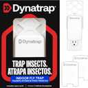 Dynatrap DT3007W Indoor Plug-in Flying Insect Trap for Flies, Fruit Flies, Moths, Gnats, and Other Flying Insects - 1 White Device + 2 Glue Cards