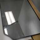 Vanity Bathroom Mirror, 20" x 30" Black Scalloped Mirror for Wall
