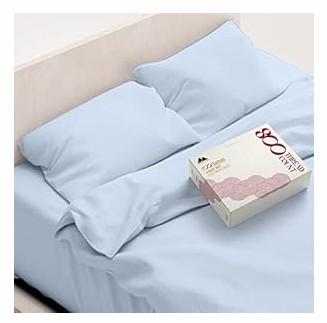 Mayfair Linen 100% Egyptian Cotton Sheets Queen Size  800 High Thread Count Sheets Queen, 6 PC Luxury Hotel Sheet for Queen Size Bed, 16" Deep Pocket Soft Sateen Cooling Bedding Sets  Light Blue
