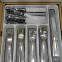 49-Piece Stainless Steel Silverware Set with Cutlery Organizer, Service for 8 with Steak Knives and Kitchen Utensils