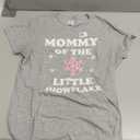 Mommy of the Little Snowflake Christmas Baby Shower Girl T-Shirt, Grey, M