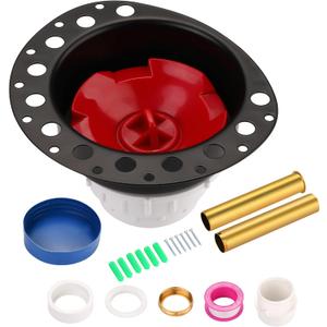 Freestanding Tub Drain Roughin Kit, Bathtub Drain Kit with PVC Plastic Adapter and Brass Tail Pipes, Compatible with Freestanding Bathtub, Floor Mounted Bathtub and Copper Bathtub