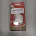 Christmas Short Square Fake Acrylic Nails with Red French Tip, Snowflake Designs, and Winter Xmas Nail Art for Women and Girls (Style 2)