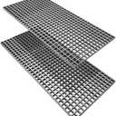 2 Pack 48x23x1.2in Fiberglass Molded Grating,4' x 2' Grit-top Surface FRP Industrial Grating Panel Non-Slip Heavy Duty 1.5''x1.5'' Openings Fiberglass Bar Grille Plate for Car Wash,Decks,Grey