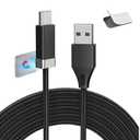 Magtame USB A to USB C Cable 5FT, StayCable with Built-in Magnetic Holder for Nightstand/Desk/Car, Type C Fast Charging Anti-Fall Cord with 2 Adhesive Metal Plates, Braid USB Data Cable for iPhone 17 (Pack of 6)