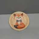 50 Pcs Fox Face Paper Dessert Plates Fox Theme 7" Plates Jungle Animal Party Decorations