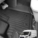 for Ford Transit Floor Mats 2026 2025 2024 2023 2022 | All Models w/Vinyl Not for Connect | for Transit 150 250 350 All-Weather Liner | Car Rubber Carpet Front Row Van Interior Accessories | 1 Pcs