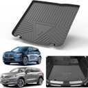 Elsetyler Custom Fit for Cargo Liner 2016-2018 Lincoln MKX/2019-2023 Lincoln Nautilus - Black TPE All Weather Heavy Duty Waterproof Rear Cargo Tray Trunk Floor Mat Protector