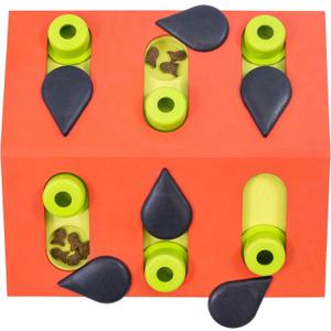 Catstages by Nina Ottosson Melon Madness Puzzle & Play  Interactive Treat Puzzle Feeder for Cats, 12 Hidden Treat Compartments Slow Feeder, Durable & Easy-Clean, 10 Inches, Pink