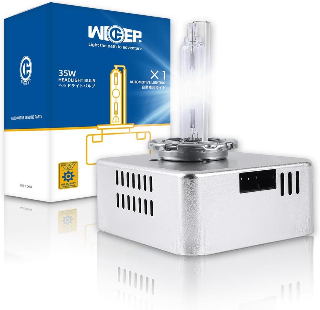 D5S Xenon HID Headlight Bulb,6000K Cool White DC 12V 35W, Replacement Headlamp for High Low Beam, 1 Pc