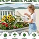AHEONLAR 3 Pack 421.5ft Galvanized Raised Garden Bed Outdoor, Sturdy Planter Boxes for Vegetables, Fruits, Flowers and Plants, Easy Assembly, Silver
