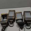 Tondiamo 4 Pcs Vintage Decorative Lantern for Centerpiece Wedding Tall Retro Hanging Lantern LED Pillar Candles Battery Operated Candles Waterproof for Christmas Indoor Party Decoration(Bronze)