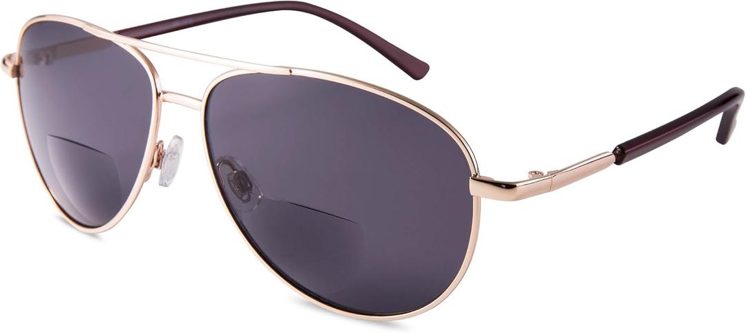 EYEGUARD Unisex Classic Style Bifocal Sunglasses Readers UV400 Protection Outdoor Reading Glasses for Men and Women 1.75