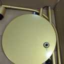 Nintiue Upgraded Modern Arc Dimmable Tall Standing Floor Lamp with Linen Shade, 1200 Lumens LED Bulb Included, for Living & Reading Room, Bedroom, Office & Nursery, Gold