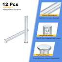 uxcell 12Pcs M10 x 90mm Single Hole Clevis Pins, Zinc-Plated Carbon Steel Flat Head Hitch Pins for Trailer Latch, Mechanics Repair, Furniture Installation, Industrial Equipment