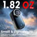 4K Mini Action Camera 64GB Thumb POV Portable Body Cam Wearable Video Recorder with IPX7 WaterproofBlack