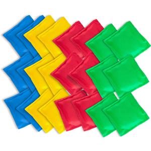 Super Z Outlet Nylon Cornhole Bean Bags Toy Set Sack Hand Toss Games Weights for Kids (5" x 5" Assorted Colors)