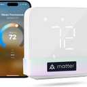 meross Smart Thermostat for Home, WiFi Thermostat Works with Matter, Alexa, Apple Home, Google Assistant, App & Voice Control, 7x24h Scheduling, Energy Saving, C-Wire Required (White)