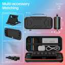 Hosanwell Switch2 13 in 1 Accessories Set for 2025 Nintendo Switch2 Model,Switch2 Hard Carrying Case with Switch2 Protective Case,8 Thumb Grip,2 Screen Protector,1 Stand