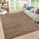 5x7 Living Room Area Rug Modern Solid Color Rug with Rubber Backing Large Bedroom Throw Carpet Indoor Washable Stain Resistant Dining Room Rug Contemporary Area Rug for Home Office, Taupe