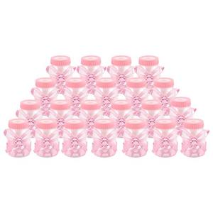 Yaregelun 24 x Baby Bottle mini Baby Bottle 4x9cm Rhinestone Pink Bear Gift Favor Baby Girl Baby Baptism