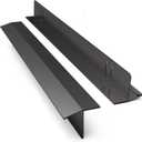 2 Packs Adjustable Stainless Steel Stove Gap Cover, 13.8~27.5 Inch Kitchen Stove Counter Gap Cover, Stove Gap Guards, Oven Gap FillerBlack