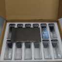 APT 1101 4 oz Glass Square Spice Jars with Labels, Glass Jars with Bamboo Lids, Spice Bottles, Seasoning Organizer, 12 Pack (Black)