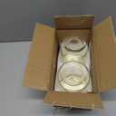SHOWIN Overnight Oats Containers with Lids, 16oz Glass Jars with Lids 2 pcs, Milk White, Wide Mouth Mason jars for Salad, Yogurt, Snacks, Meal Prep