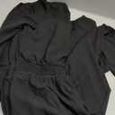 Pink Queen Business Jumpsuits for Women V Neck High Waist Wide Leg Pant Suits Backless Rompers Party Black L