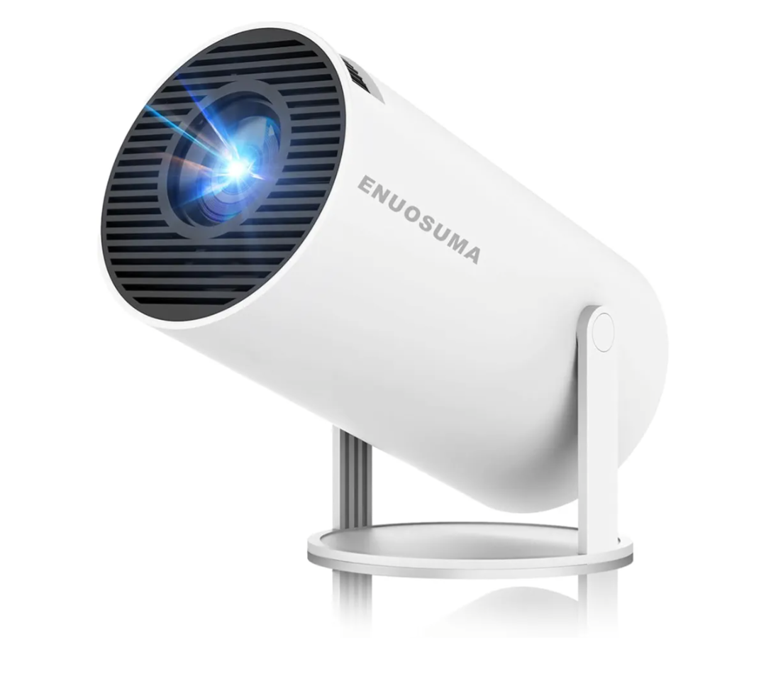 Mini Projector, Support 4K 1080P Portable Projector with Dual Band WIFI 6, Bluetooth 5.2, 180° Rotatable, Auto Keystone Correction,35"-130" Screen Video Projector(L)