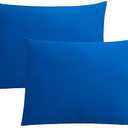 FLXXIE Microfiber Pillow Cases Standard Size, Soft Pillowcases with Envelope Closure, Wrinkle, Stain Resistant Pillow Covers, 20x26, Royal Blue
