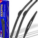 3 wipers Replacement for 2005-2015 Nissan Armada/2004-2010 Infiniti QX56/2011-2014 Acura TSX, Windshield Wiper Blades Original Equipment Replacement - 24"/22"/12" (Set of 3) U/J HOOK