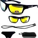 Poarlized Bifocal Sunglasses for Women Men Retainer Sports Wrap Fishing Cycling Driving 1.50 1.75 2.00 2.5 3.0 (Yellow, 2.00, x)