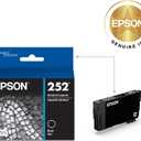 EPSON 252 DURABrite Ultra Ink Standard Capacity Black Cartridge (T252120-S) Works with WorkForce WF-3620, 3640, 7110, 7610, 7620, 7710, 7720, 7210